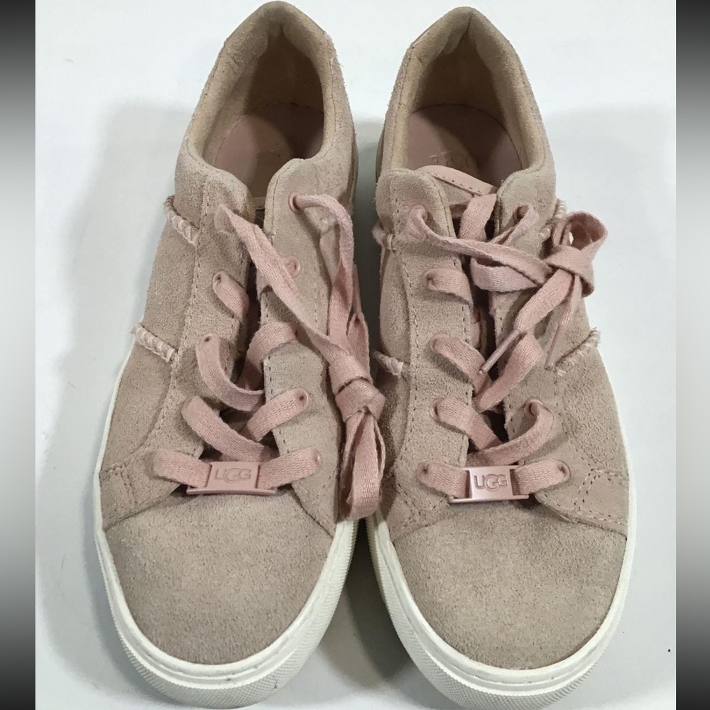 UGG Women's Dinale Pink Suede Sneakers Size 8